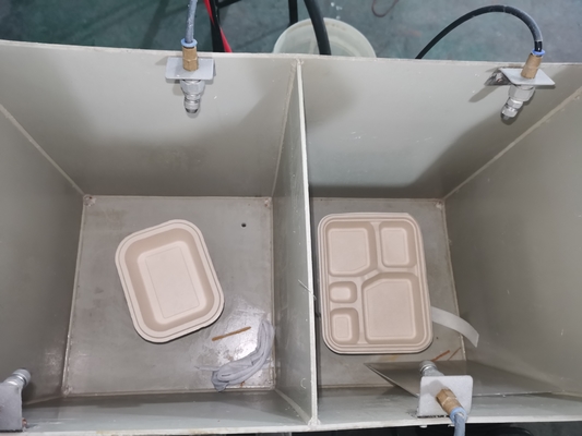 1100mm * 410mm * 1100mm Mesin penyemprotan untuk kontainer makanan pulp