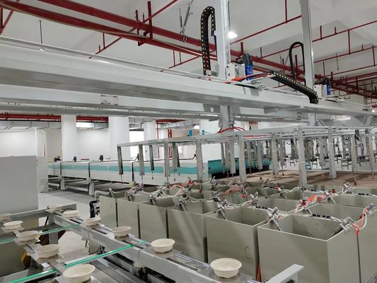 Mesin Lapisan Spin 24 Stasiun Kerja untuk mangkuk Pencegahan kebocoran