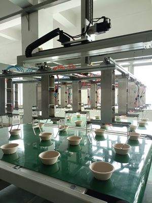 Garis produksi lapisan spin cetakan pulp adsorpsi vakum basis berputar