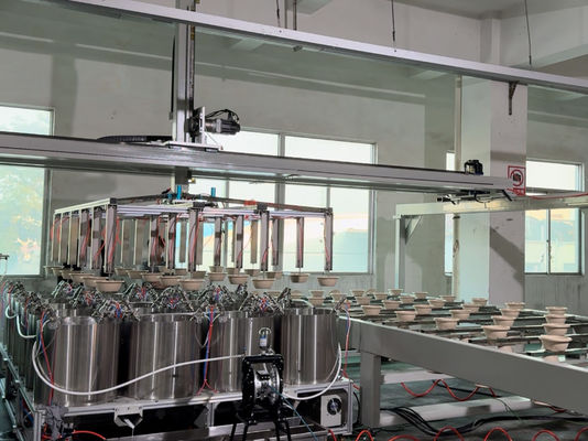 Long Lifespan High Speed Robotic Assembly Pulp Molding Coating Machine 24 Station Untuk Produk Pulp Molded