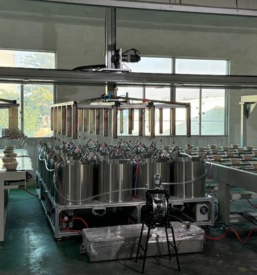 Long Lifespan High Speed Robotic Assembly Pulp Molding Coating Machine 24 Station Untuk Produk Pulp Molded