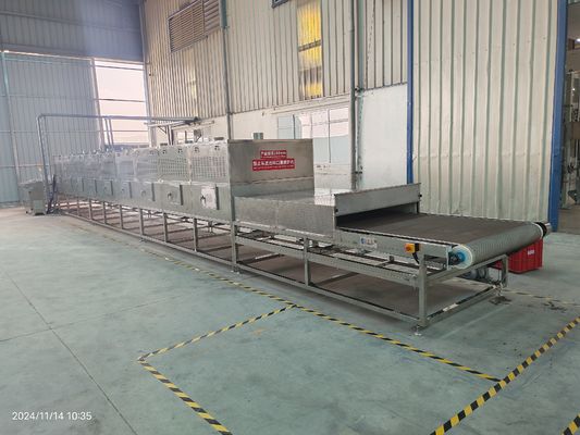 Pemantauan kinerja secara real time Peralatan pengeringan gelombang mikro untuk cetakan pulp, herbal, tanah