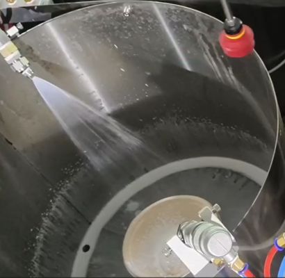 Modular High-Throughput Rotary Spin Coating Production Line untuk Barrier Internal Pulp Molded