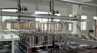 Garis Produksi Pelapisan Internal untuk Nampan, Mangkuk, dan Peralatan Makan yang Tahan Panas, Minyak, dan Air Panas untuk Cetakan Pulp