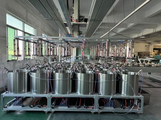 Modular High-Throughput Rotary Spin Coating Production Line untuk Barrier Internal Pulp Molded