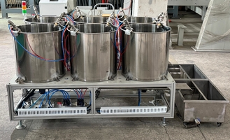 Bowl Lid Food Packaging Tray Coating Untuk Air Minyak Panas Proof Enam Stasiun Spin Coating Machine Untuk Bambu Paper Gula