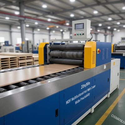 20m / Min MDF Multifungsi Hot Melt Roller Coater Lebar Kepraktisan