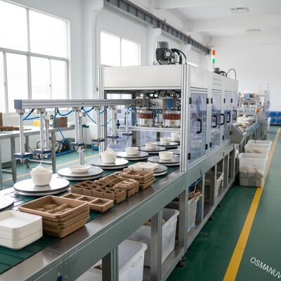 Mesin Lapisan Pulp Molding Line Lapisan Spin Otomatis Ideal untuk Lapisan Produk Serat Cetakan Piring dan Barang Kemasan