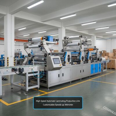 Jalur Produksi Laminasi Otomatis Berkecepatan Tinggi untuk Kemasan Fleksibel | Kecepatan yang Dapat Disesuaikan hingga 300m/menit
