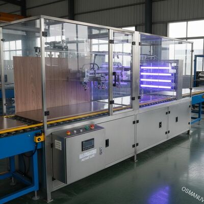 UV Paint Spray Coating Line untuk panel laminasi finishing dan instant curing