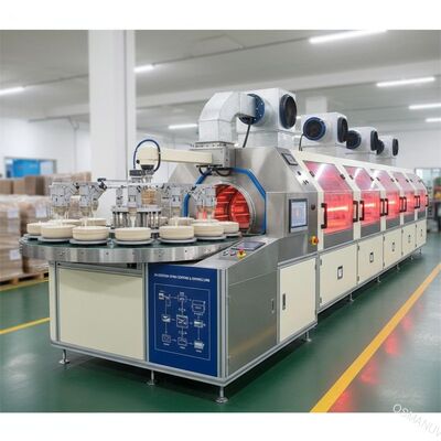 24-Stasiun Spin Coating Line untuk Pulp Molded Waterproofing dengan Sistem Pengeringan Efisiensi Tinggi untuk Bagasse dan Perlengkapan Meja Bambu