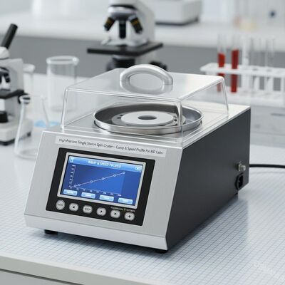 Spin Coater Stasiun Tunggal Presisi Tinggi – Profil Ramp & Kecepatan yang Dapat Disesuaikan untuk Lab R&D