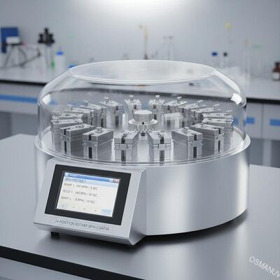 Rotary Spin Coater 24 Posisi dengan Ukuran Substrat yang Dapat Disesuaikan dan Profil Putaran yang Dapat Diprogram untuk Deposisi Film Tipis Throughput Tinggi
