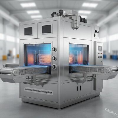 Oven pengeringan gelombang mikro industri dengan pemanasan volumetrik tipe sabuk terus menerus dan output daya yang dapat disesuaikan