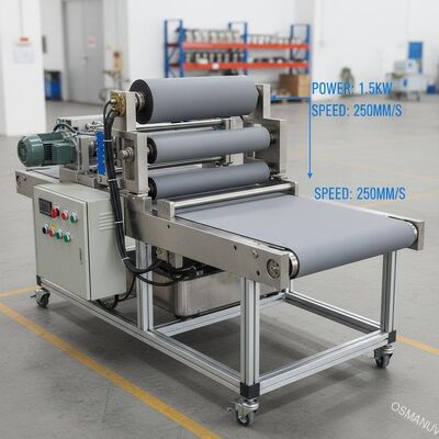1.5KW 250mm Diameter Mesin Reverse Roll Coating Flat Conveyor Belt