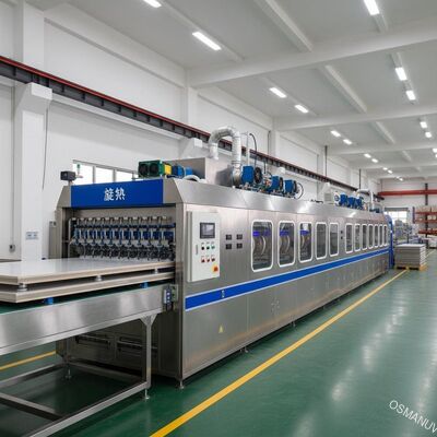 Gas alam-dipanaskan pengeringan & Spin Coating Line untuk Cement Fiber Board dan Kalsium Carbonate Board