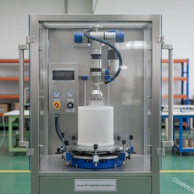 Precision 360° Internal Spray Coating Machine for Pulp Molding Industrial Containers & Furniture Components - Ketebalan Lapisan yang Dapat Dikustomisasi 5-50 mikron