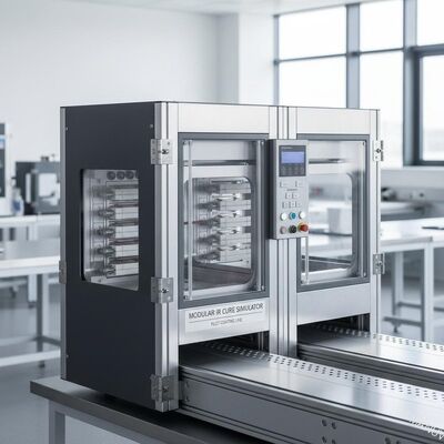 Modul simulasi pengerasan inframerah modular untuk jalur pelapis pilot