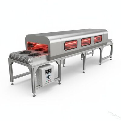 Quartz Infrared Drying Machine Conveyor Belt System Pengontrol Suhu