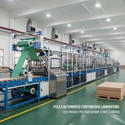 Jalur Produksi Laminasi Kontinyu yang Otomatis untuk Film PVC Ramah Lingkungan.