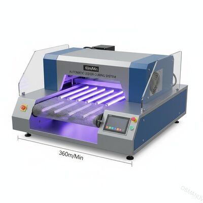 60m / Min Otomatis Led UV Curing Machine 360mm Conveyor Mesh Width