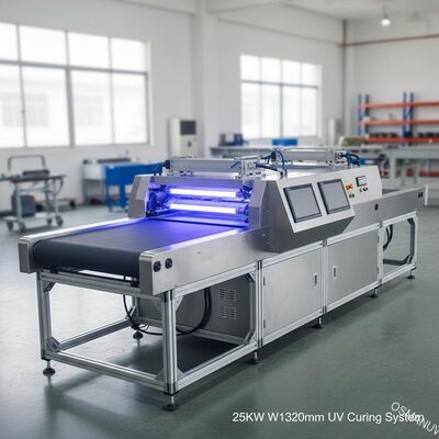 25KW W1320mm Dua Lampu Sistem Konveyor Mesin Curing Cahaya Uv