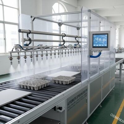 Sistem Semprot Otomatis untuk Lapisan. Pulp Molding & Construction Board Solusi Aplikasi Cat Seragam