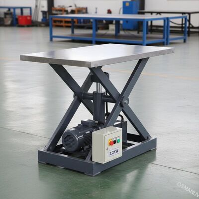 Tinggi Angkat 2.2KW Meja Lift Hidraulik Kecil Tipe 1800mm