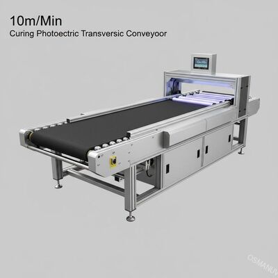 10m / Min 1320mm Lebar Menyembuhkan Konveyor Melintang Fotolistrik