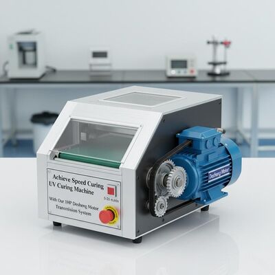 Mencapai Kecepatan Pembuatan Mesin Pembuatan UV Dengan Sistem Transmisi Motor Desheng 1HP kami 5-20m / min Kecepatan