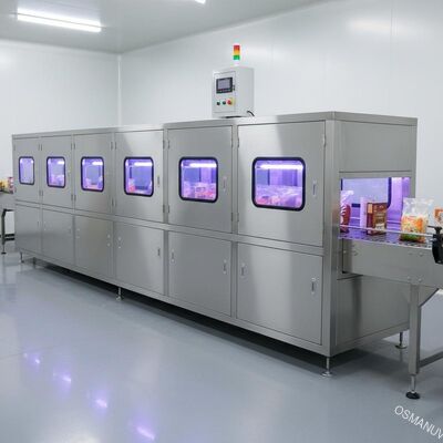 Terowongan Sterilisasi UV Industri untuk Kemasan Makanan & Barang Bulk - Sistem Inline Conveyorized