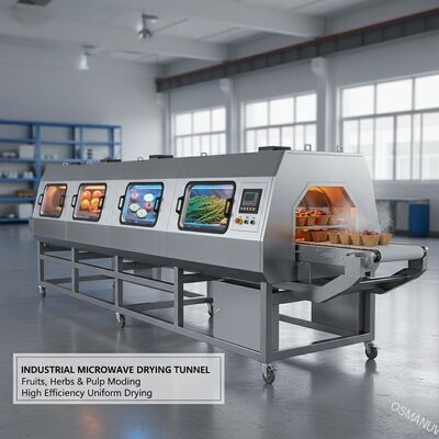 Terowongan Pengeringan Mikrowave Industri untuk Buah, Ramuan & Pulp Molding - Pengeringan Seragam Efisiensi Tinggi