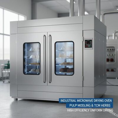 Oven pengeringan gelombang mikro industri untuk cetakan pulp & herbal TCM - pengeringan seragam efisiensi tinggi