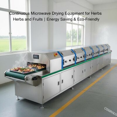 Peralatan Pengeringan Microwave Kontinyu untuk Ramuan dan Buah-buahan.