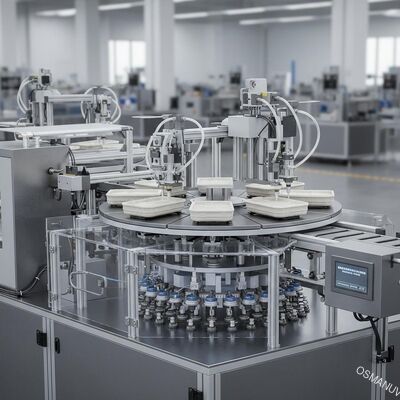 Garis produksi lapisan spin cetakan pulp adsorpsi vakum basis berputar