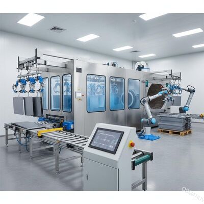 Mesin Pelapis Semprotan Lini Produksi Cat Semprot Pabrik Sistem Bongkar Muat Otomatis