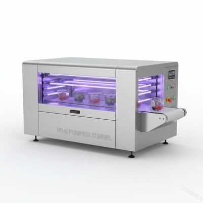 Terowongan Sterilizer UV-C Intensitas Tinggi untuk Kemasan Makanan Transparan