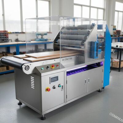 Spot Roller Conveyor Uv Coating Machine Untuk Lebar Kayu 650mm