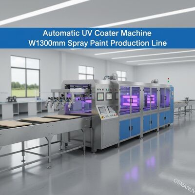 Mesin Uv Coater Otomatis, Lini Produksi Cat Semprot W1300mm