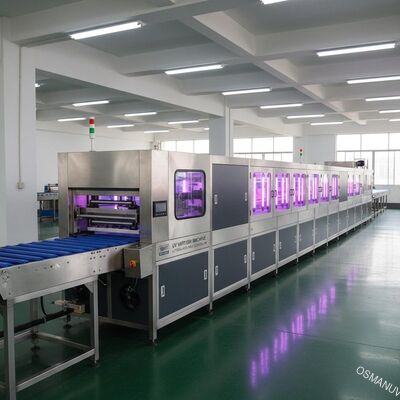 Mesin Pernis Uv Garis Pelapisan Sinar Ultraviolet ISO9001 L10000mm