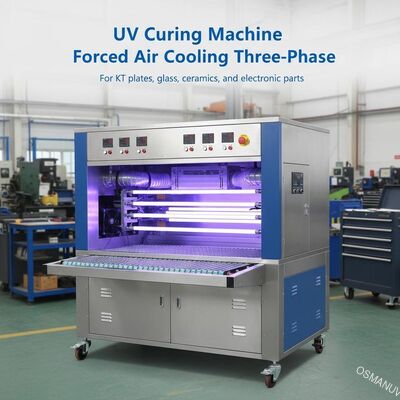 Mesin UV Curing Pendingin Udara Paksa Perusahaan Tiga Fase Untuk pelat KT atau kaca atau keramik atau komponen elektronik