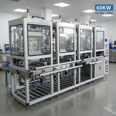 Mesin Pelapis Tirai Penyampaian Empat Tahap 60KW Untuk Film / Kertas