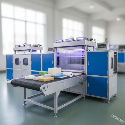 50m / Min 920mm Lebar UV Curtain Coater Untuk Bahan Sepatu Sponge EVA PE