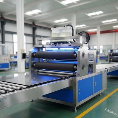 20m / Min Lukisan Mesin Uv Roller Coating Plat Baja 20cm