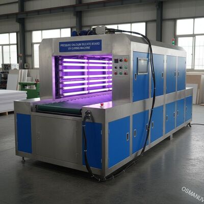 Tekanan Kalsium Silikat Papan UV Curing Machine Tegangan Pasokan 410V 50HZ
