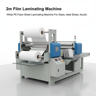 Mesin laminasi film 2m, Mesin laminasi lembaran busa PE putih untuk kaca, lembaran baja, akrilik