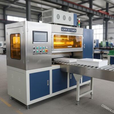 Mitsubishi PLC Control 4.5KW UV Coating Machine Untuk Papan Kalsium Silikat