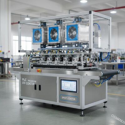 Program PLC Uv Roller Coating Machine Spot Coater