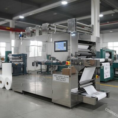 200KW Roll Paper Varnish Spot UV Printing Machine 304ss Panel cermin