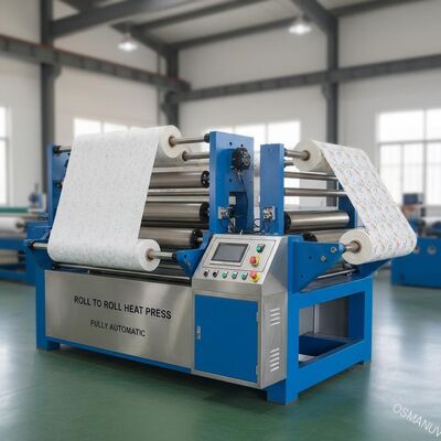 410V 50HZ 3m / Min Roll To Roll Mesin Press Panas / Press Panas Otomatis Penuh